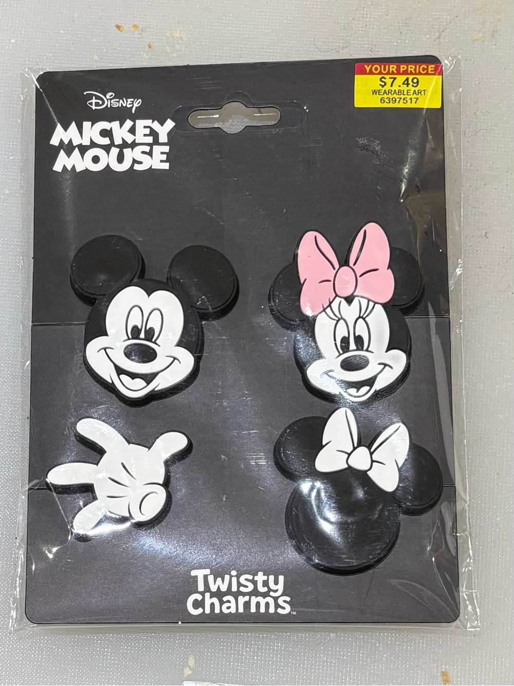 Disney Twisty Charms Mickey Minnie NWT
